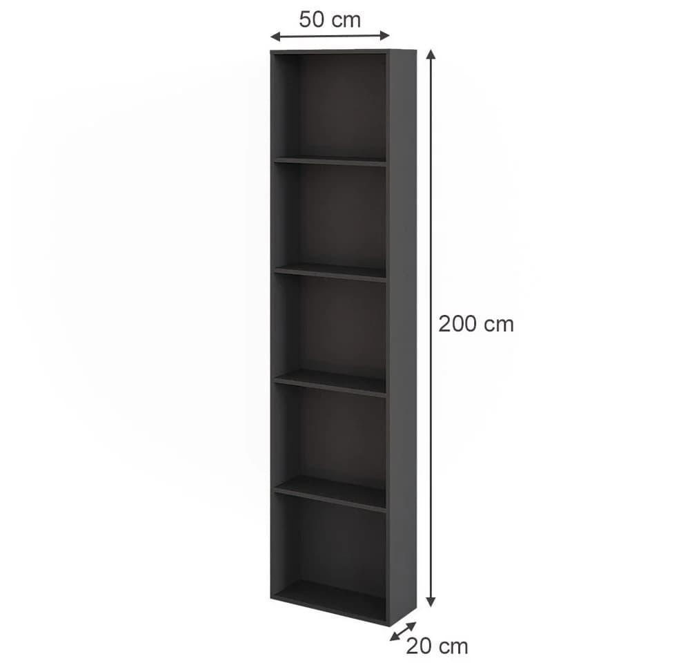 Vicco Kleiderschrank Elmo Anthrazit Modernes Seitenregal - Bild 3