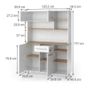 Vicco Küchenbuffet Pure Weiß/Artisan-Eiche 120x177x40,5 cm Bild 1