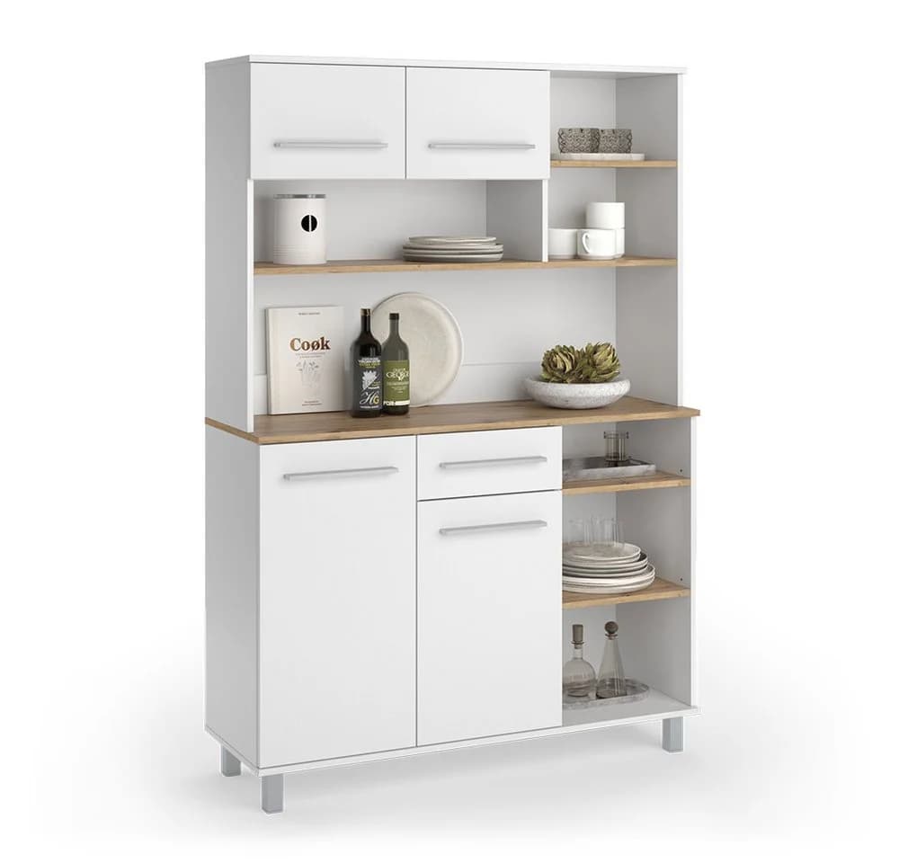 Vicco Küchenbuffet Pure Weiß/Artisan-Eiche 120x177x40,5 cm - Bild 5
