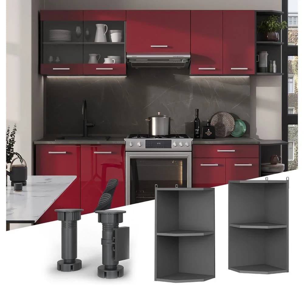 Vicco Hängeschrank R-Line Anthrazit 2 Fächer