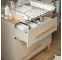 VitaliSpa® Wickelkommode Malia Beige/Grau mit Schubladen Bild 4