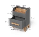 VitaliSpa® Bücherregal Malia Grau mit Schublade Bild 1