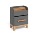 VitaliSpa® Bücherregal Malia Grau mit Schublade Bild 2