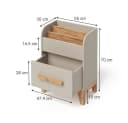 VitaliSpa® Bücherregal Malia mit Schublade Grau/Braun Bild 1
