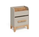 VitaliSpa® Bücherregal Malia mit Schublade Grau/Braun Bild 2