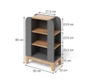 VitaliSpa® Bücherregal Malia 9 Fächer Grau/Artisan-Eiche Bild 1