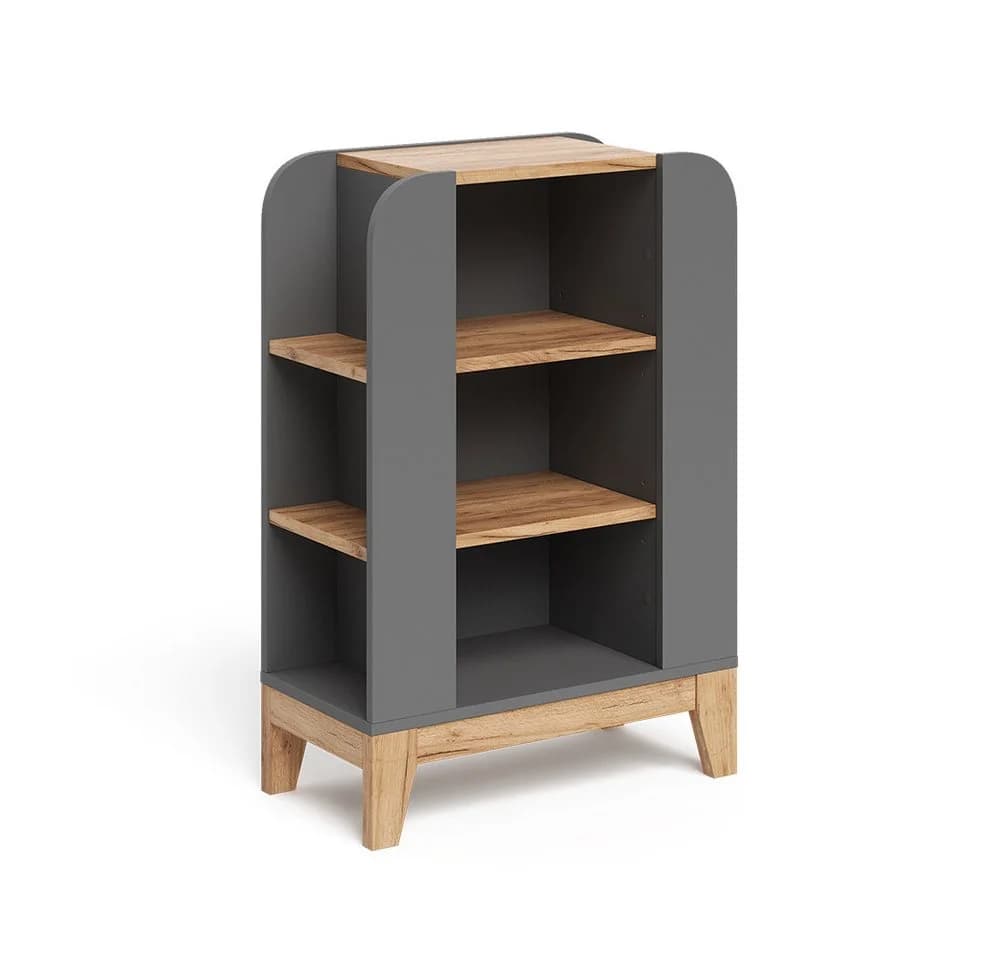 VitaliSpa® Bücherregal Malia 9 Fächer Grau/Artisan-Eiche - Bild 2