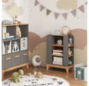 VitaliSpa® Bücherregal Malia 9 Fächer Grau/Artisan-Eiche Bild 3