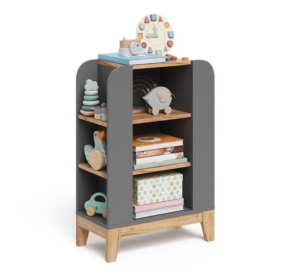 VitaliSpa® Bücherregal Malia 9 Fächer Grau/Artisan-Eiche - Bild 5