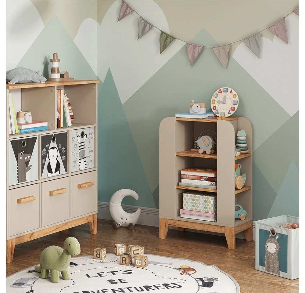 VitaliSpa® Bücherregal Malia 9 Fächer Beige/Grau Modern - Bild 3