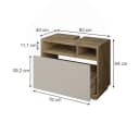 Vicco Waschbeckenunterschrank Beatrice Cashmere/Artisan-Eiche mit Schublade Bild 1