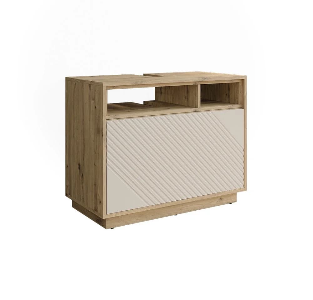 Vicco Waschbeckenunterschrank Beatrice Cashmere/Artisan-Eiche mit Schublade - Bild 2
