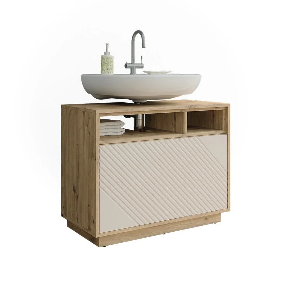 Vicco Waschbeckenunterschrank Beatrice Cashmere/Artisan-Eiche mit Schublade - Bild 5