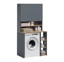 Vicco Waschmaschinenschrank Viktor Anthrazit/Goldkraft Eiche mit Regal Bild 5
