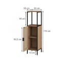 Vicco Midischrank Linara mit Geflecht-Tür und Metallrahmen Bild 1