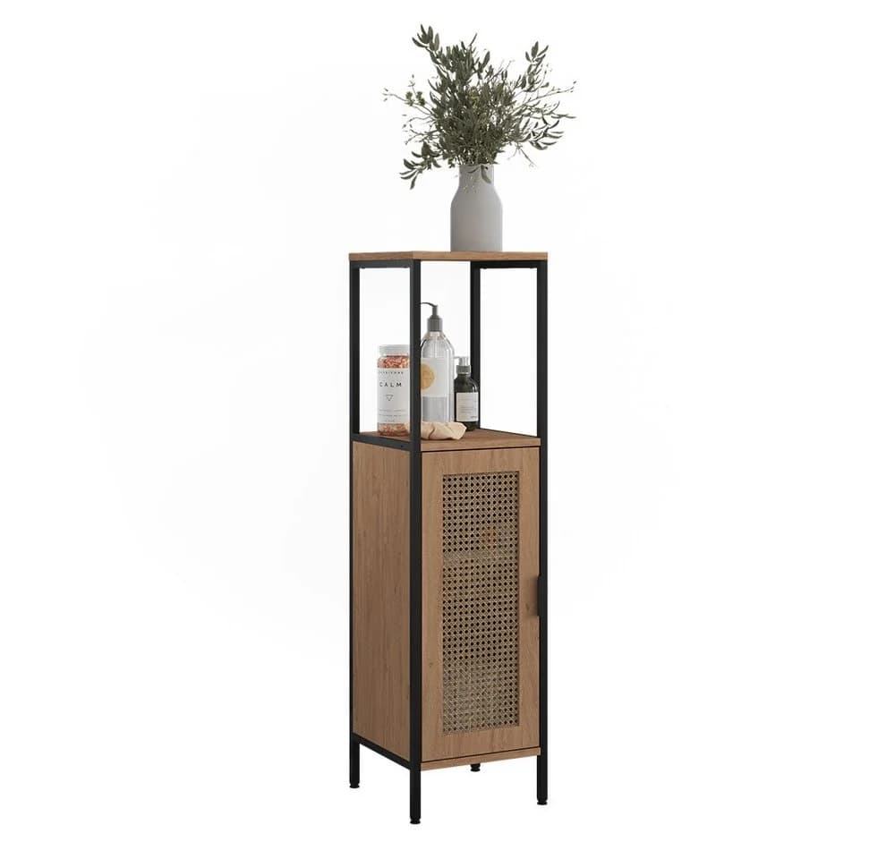 Vicco Midischrank Linara mit Geflecht-Tür und Metallrahmen - Bild 5