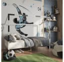 VitaliSpa® Kinderbett Goal Weiß Schwarz Metallrahmen Bild 2