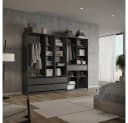 Vicco Kleiderschrank Elmo 3er Set Anthrazit Modern Bild 2