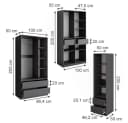 Vicco Kleiderschrank Elmo 3er Set Anthrazit Modern Bild 3