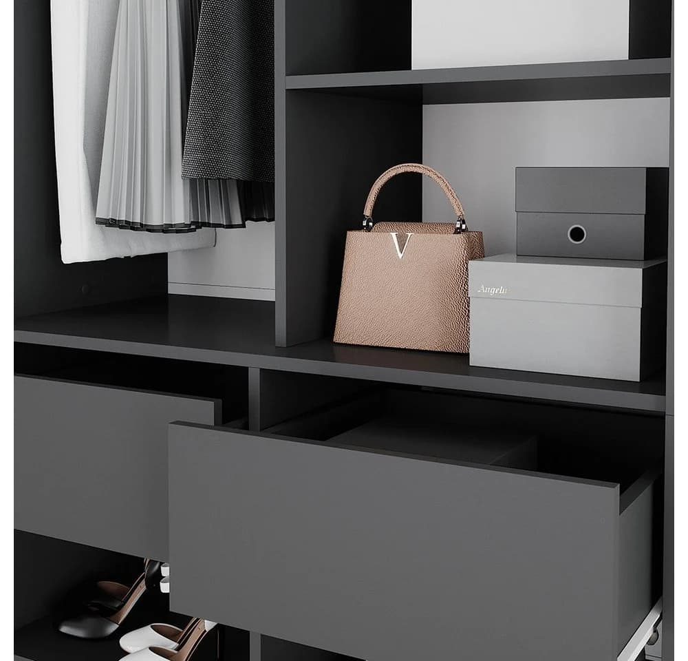Vicco Kleiderschrank Elmo 3er Set Anthrazit Modern - Bild 4