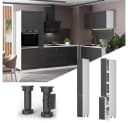 Vicco Hochschrank Fame-Line Anthrazit-Gold Landhaus/Weiß Bild 1