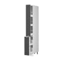 Vicco Hochschrank Fame-Line Anthrazit-Gold Landhaus/Weiß Bild 5