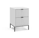 Vicco Nachtschrank Eliza Weiß Schwarz 2 Schubladen Bild 1
