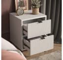 Vicco Nachtschrank Eliza Weiß Schwarz 2 Schubladen Bild 5