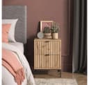Vicco Nachtschrank Eliza mit 2 Schubladen, Viking Oak/Schwarz Bild 2