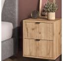 Vicco Nachtschrank Eliza mit 2 Schubladen, Viking Oak/Schwarz Bild 4