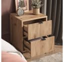 Vicco Nachtschrank Eliza mit 2 Schubladen, Viking Oak/Schwarz Bild 5