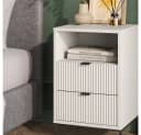 Vicco Nachtschrank Eliza Weiß Schwarz 2 Schubladen 1 Fach Bild 4