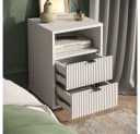 Vicco Nachtschrank Eliza Weiß Schwarz 2 Schubladen 1 Fach Bild 5