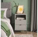 Vicco Nachtschrank Eliza Grau Schwarz mit Schubladen Bild 2
