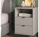 Vicco Nachtschrank Eliza Grau Schwarz mit Schubladen Bild 4