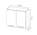 Vicco Hängeschrank Fame-Line Dunkelblau Hochglanz 80 cm Bild 3