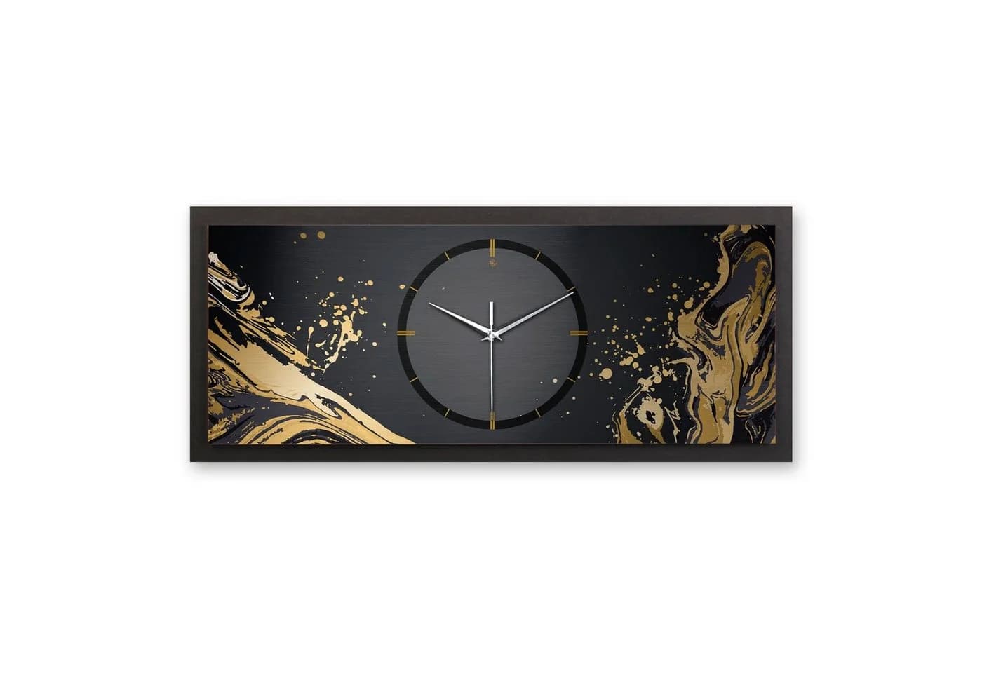 Kreative Feder Wanduhr 3D Designer-Wanduhr Golden Liquid - Bild 2