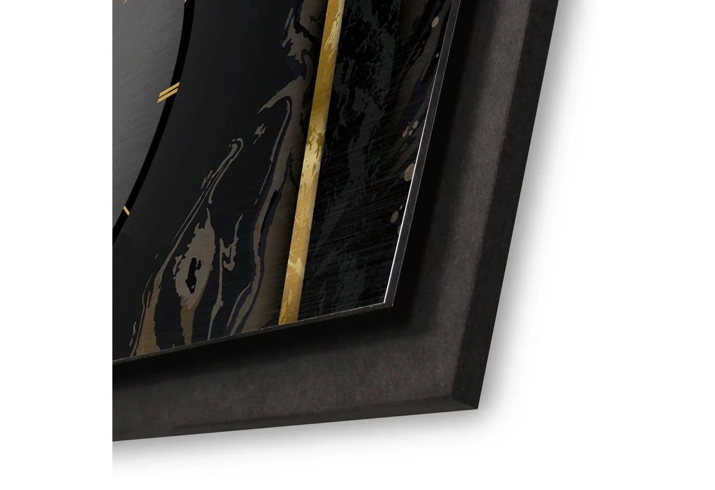 Kreative Feder Wanduhr 3D Designer-Wanduhr Abstract Black Modern - Bild 3