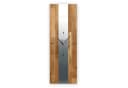 Kreative Feder Designer-Wanduhr Silver Stripe Massivholz Eiche Buche Bild 2