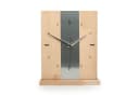 Kreative Feder Standuhr Silver Stipe Massivholz Modern Bild 2