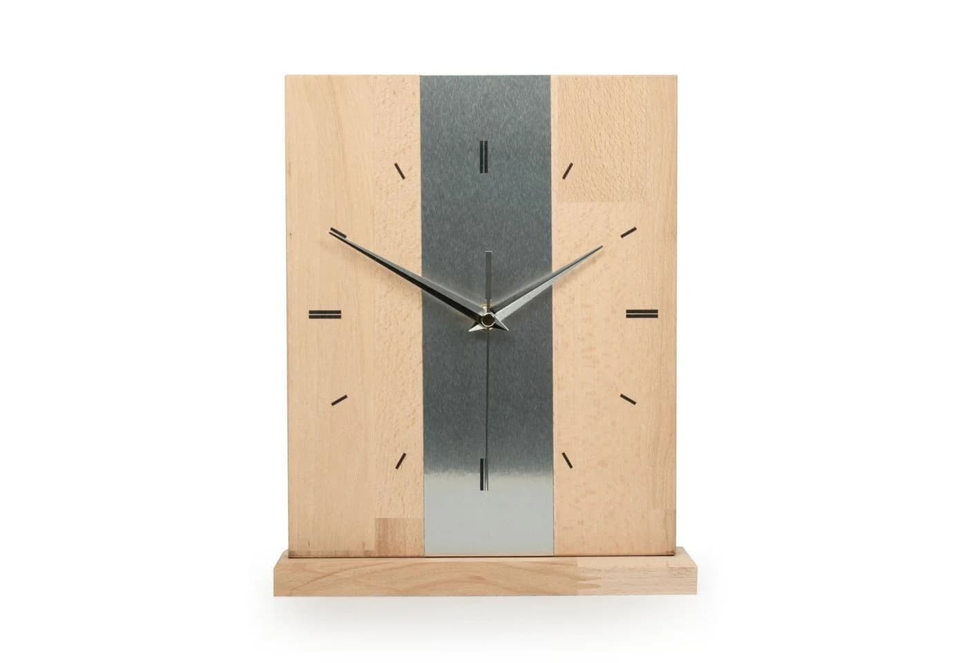 Kreative Feder Standuhr Silver Stipe Massivholz Modern - Bild 2