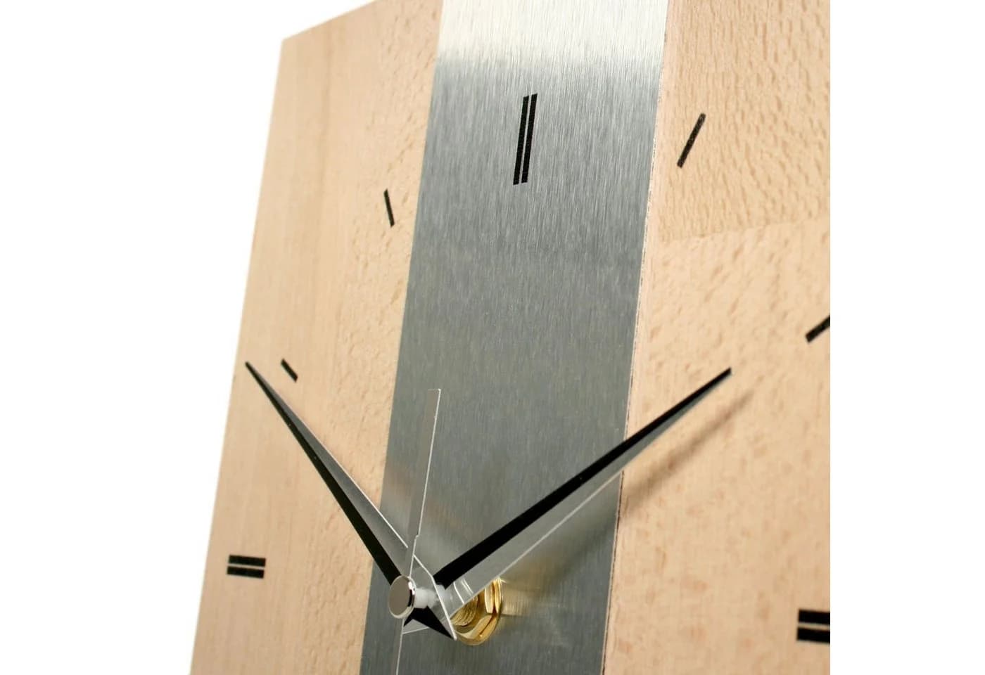 Kreative Feder Standuhr Silver Stipe Massivholz Modern - Bild 3