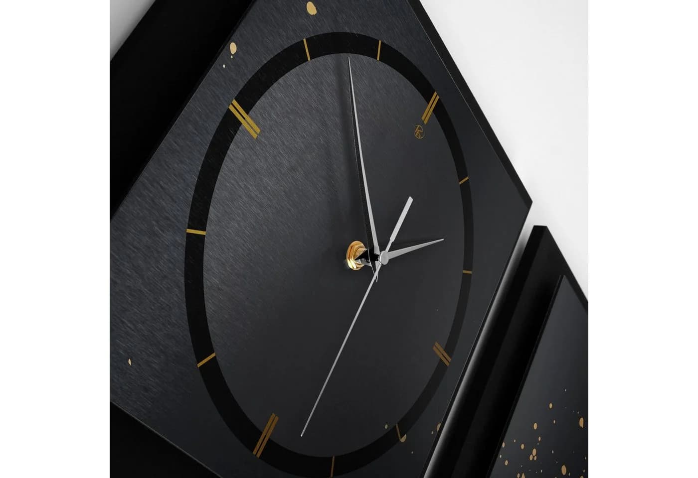 Kreative Feder 3D Wanduhr Gold & Schwarz Modern - Bild 3