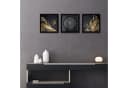 Kreative Feder 3D Wanduhr Gold & Schwarz Modern Bild 4