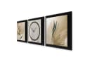 Kreative Feder 3D Wanduhr Floral Beige Modern Bild 1