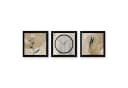 Kreative Feder 3D Wanduhr Floral Beige Modern Bild 2
