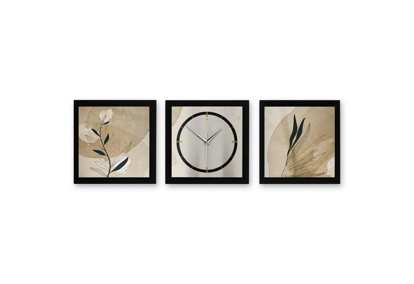 Kreative Feder 3D Wanduhr Floral Beige Modern - Bild 2
