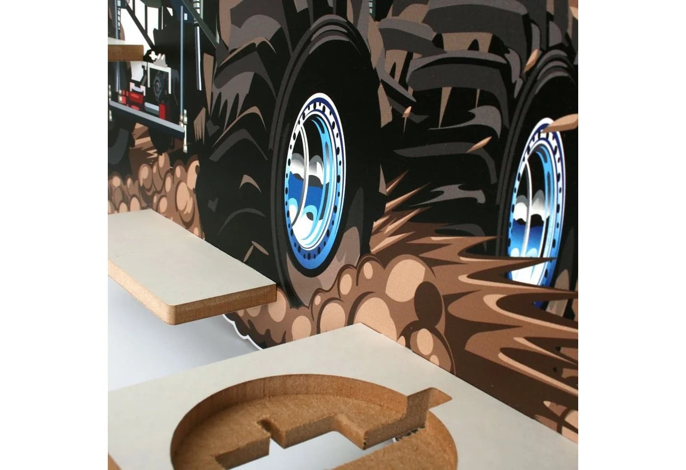 Kreative Feder Kinderregal Monstertruck mit Magnetplättchen für Tonies - Bild 3