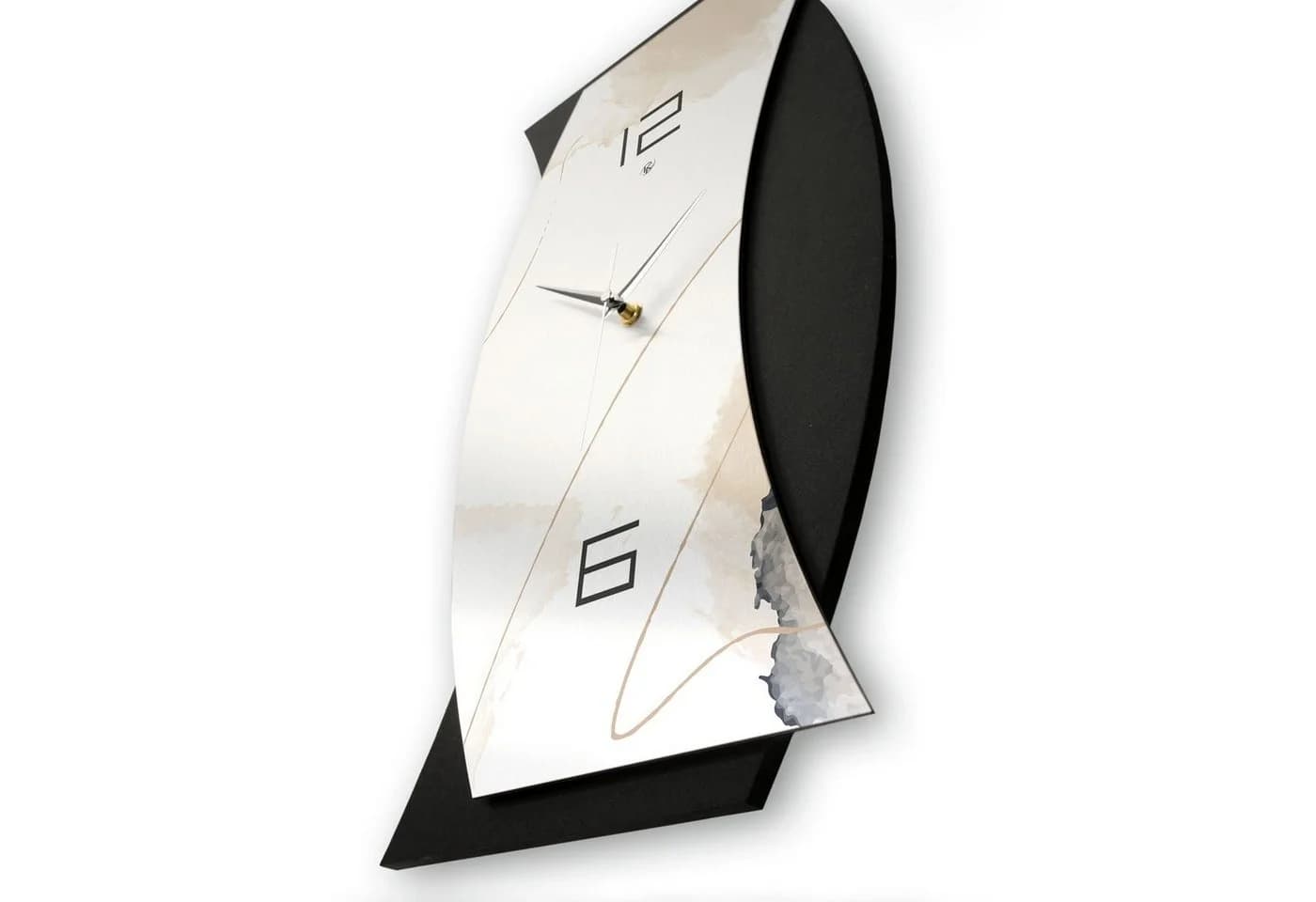 Kreative Feder 3D Designer-Wanduhr Artistic Silber Modern - Bild 4