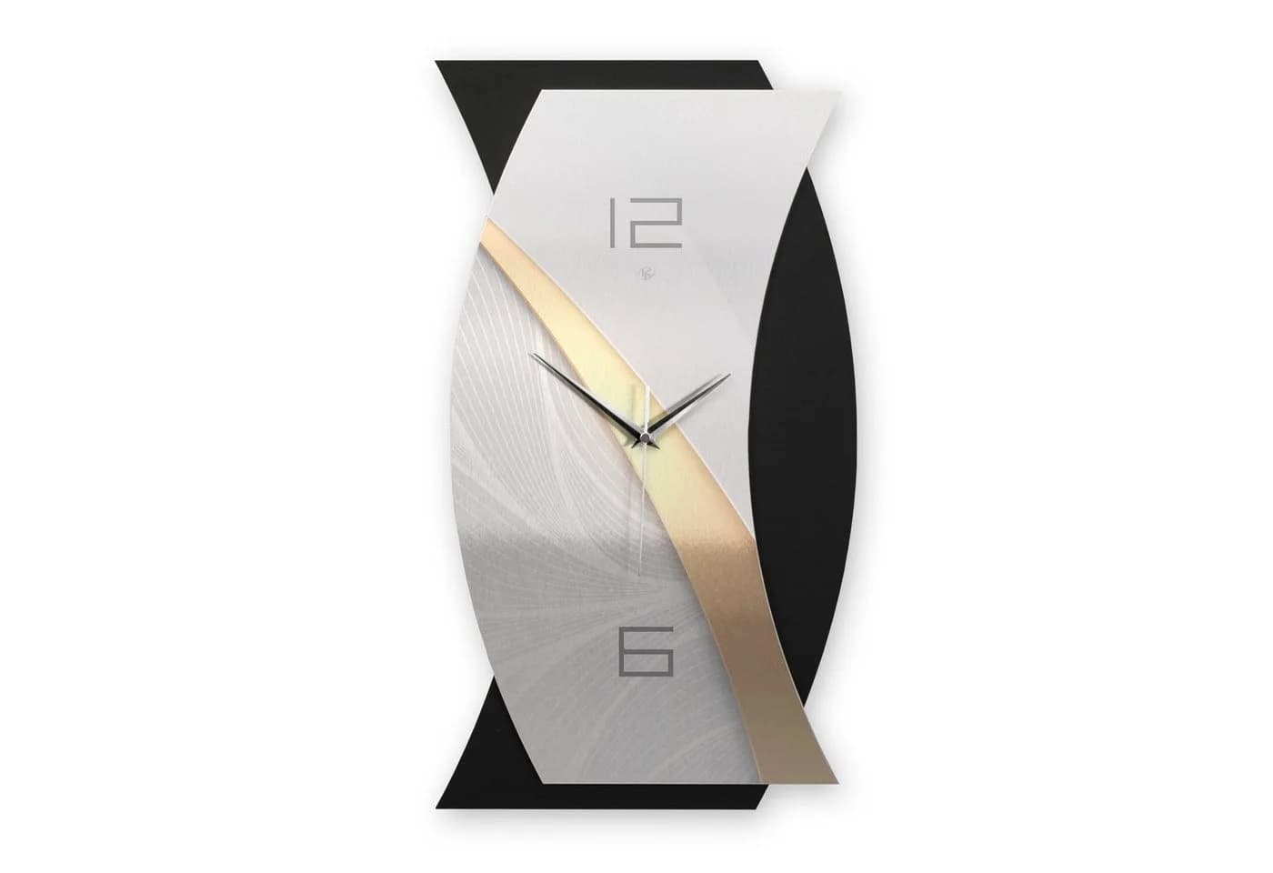 Kreative Feder Wanduhr 3D Designer Gold & Silver Funkuhr oder Quarzuhr - Bild 2